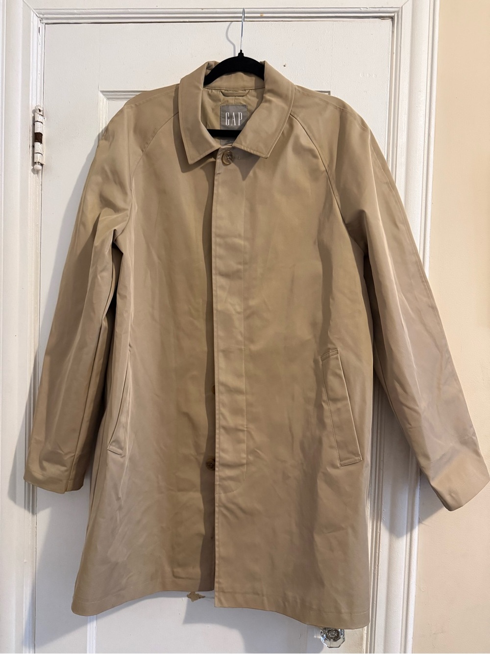 🧥 🍁🍁GAP Men’s Light Beige Trench Coat